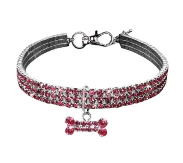Rhinestone Bone Charm Choker Necklaces - Image 5