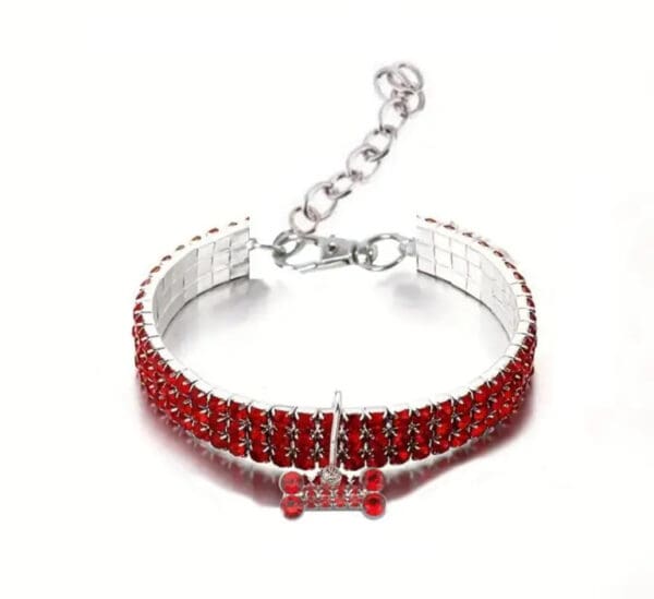 Rhinestone Bone Charm Choker Necklaces - Image 4